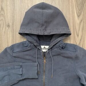 American Giant Hoodie‎ Blue Small Heavy Cotton Full Zip Sweatshirt Made In USA